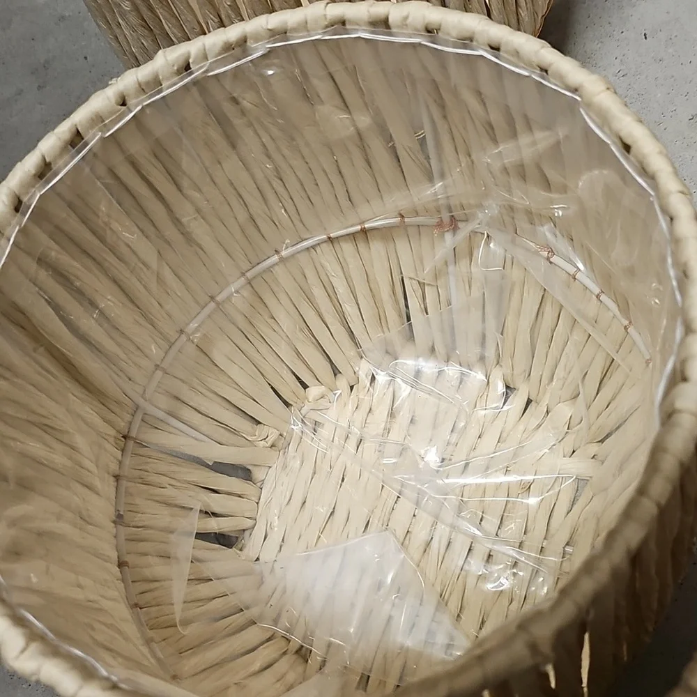 Nwt 7 Natural Lined Woven Basket Set - Picture 2 of 4